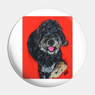 Pepper the Bernedoodle Pin