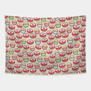 Cupcakes and Donuts pattern Tapestry