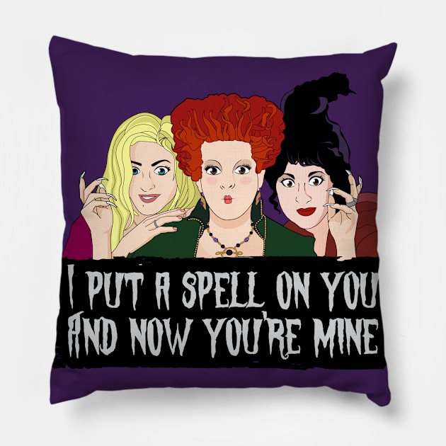 I Put a Spell on You Pillow by FontfulDesigns