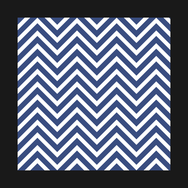 Blue and White Chevron Pattern by 2CreativeNomads