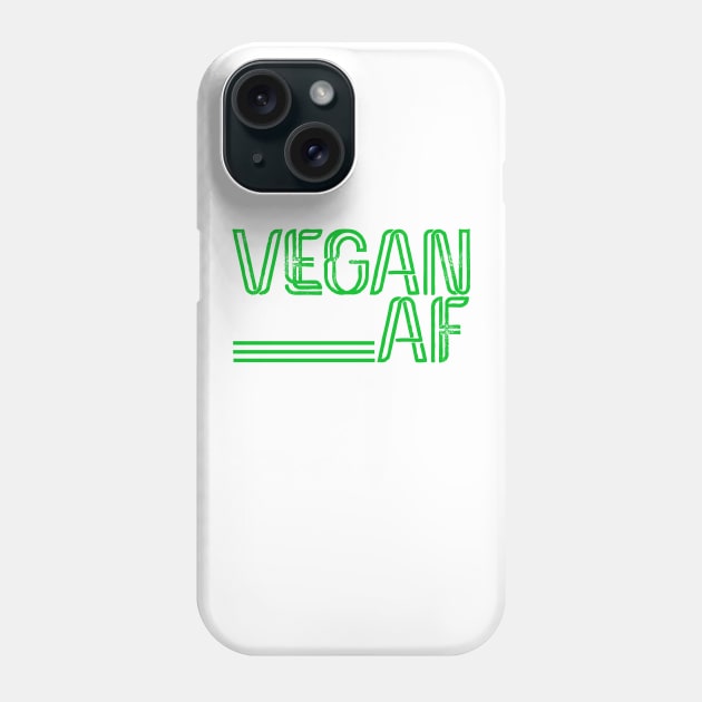 Vegan AF, Funny Vegan Christmas Gifts 2023 Phone Case by KindWanderer