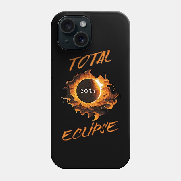 Total Eclipse 2024 Phone Case by 5 Points Designs