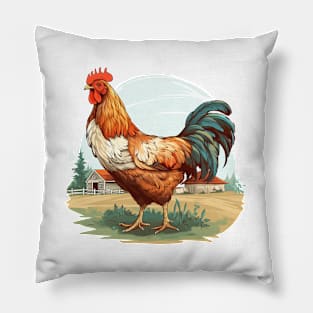 Colorful Rooster Pillow