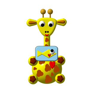 Cute Giraffe with a Goldfish T-Shirt