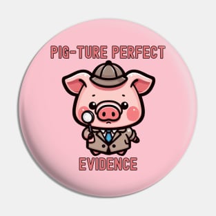 Detective investigator piggy Pin