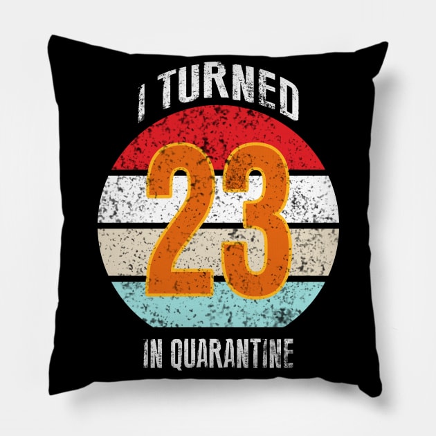 23rd birthday in quarantine Pillow by GREEN GRAPE