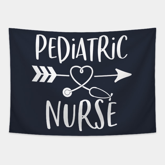 Cute Pediatric Nurse Gift Pediatric Nurse Tapestry by kmcollectible