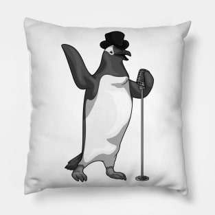 Penguin Singer Microphone Music Pillow