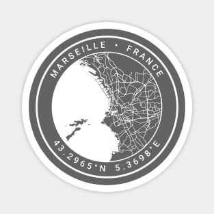 Marseille Map Magnet