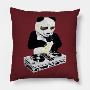 DJ Panda Bling Bling Pillow