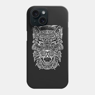 Tiger Tribal Tattoo Tiger With a Slightly Human Face Phone Case