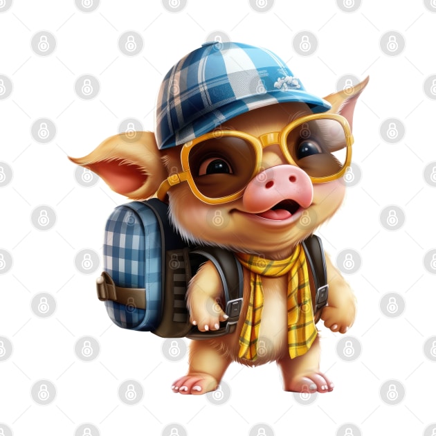 Back To School Pig by Chromatic Fusion Studio