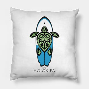 Tribal Turtle Tattoo Surfer Dude / Ho'okipa Maui Pillow