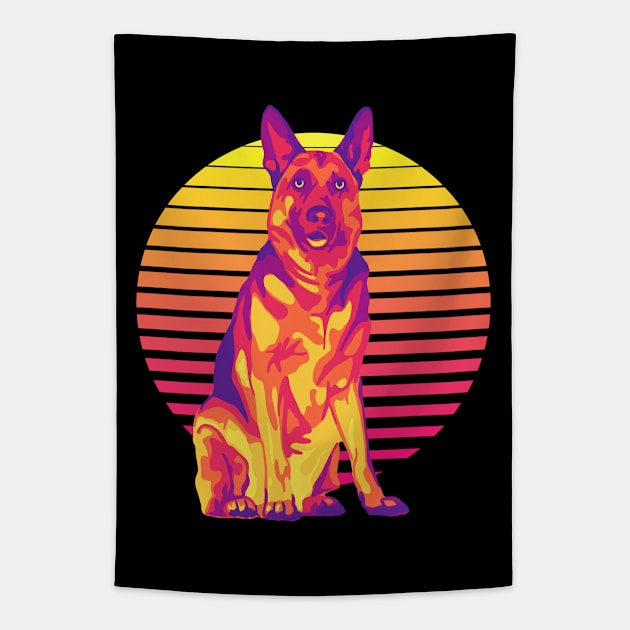 German Shepherd Sunshine Tapestry by Slightly Unhinged