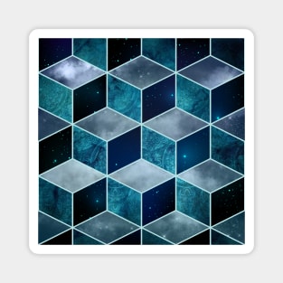 Fun Galactic Stars and Sky Cube Geometric Pattern Magnet