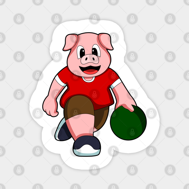 Pig at Bowling with Bowling ball Bowling TeePublic