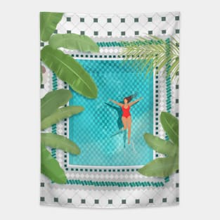 Riad Pool Ladie Tapestry