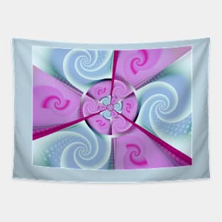 pink and blue spiral Tapestry