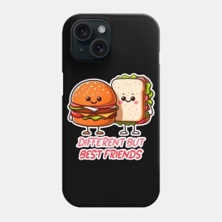 Hamburger and Sandwich Different But Best Friends Phone Case