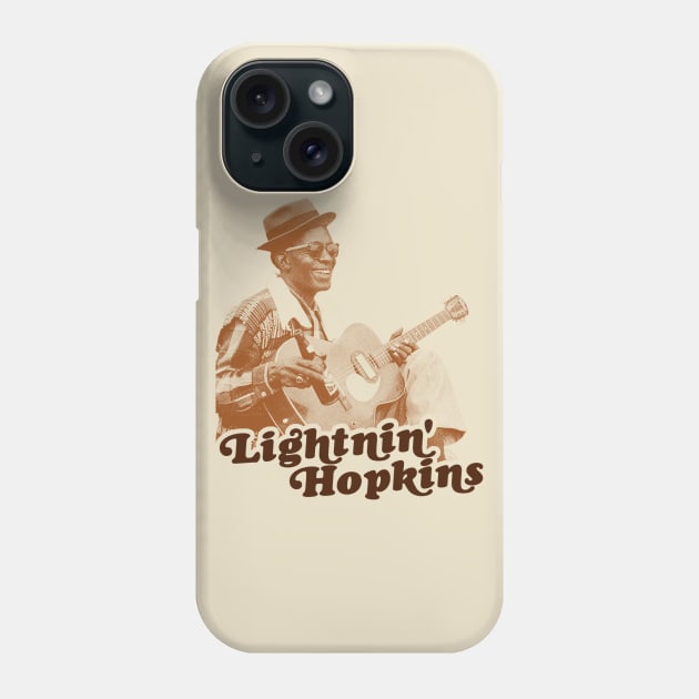 Retro Lightnin Hopkins Sepia Tribute Phone Case by darklordpug