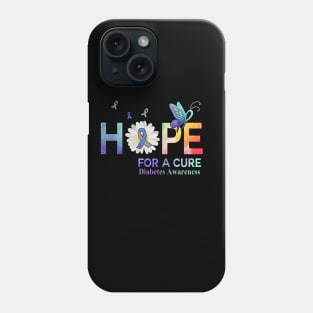 Hope For A Cure  Butterfly Flower diabetes Phone Case