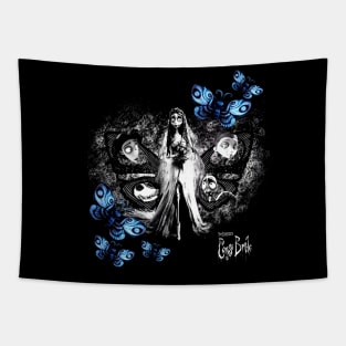 Tim Burton Corpse Bride Emily Butterflies Tapestry