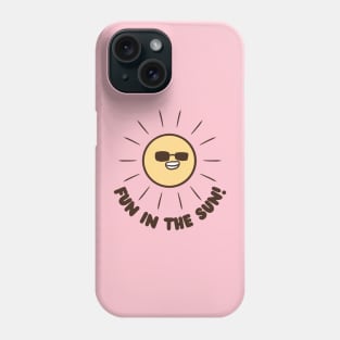 Fun in the sun a cool sun wearing sunglasses Phone Case