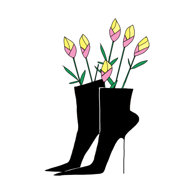 Boot with flowers by Marcio Alek