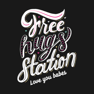 Free Hugs Station Valentines Day T-Shirt