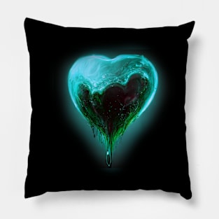 Teal Heart Pillow