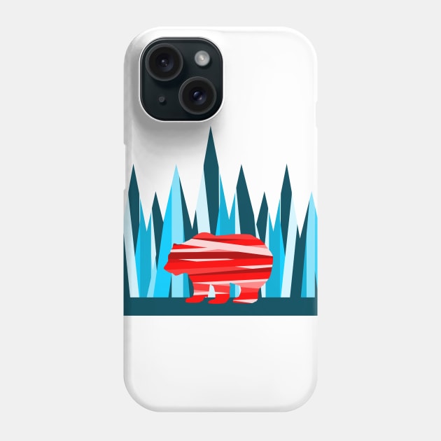 Bear In The Mountains Phone Case by mailboxdisco