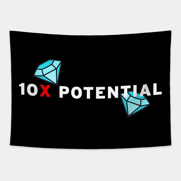 10X Potential Crypto Hidden Gems - Best Seller Black edition Tapestry by SeikoDesign