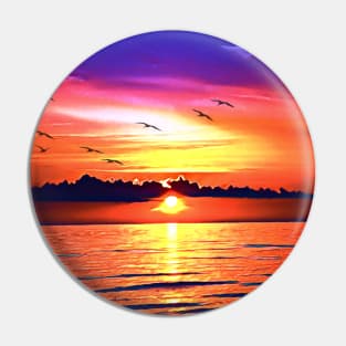 Sunset On The Beach Pin