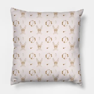 Art Nouveau Gold Pattern, Vintage Ornament, Belle époque Pillow