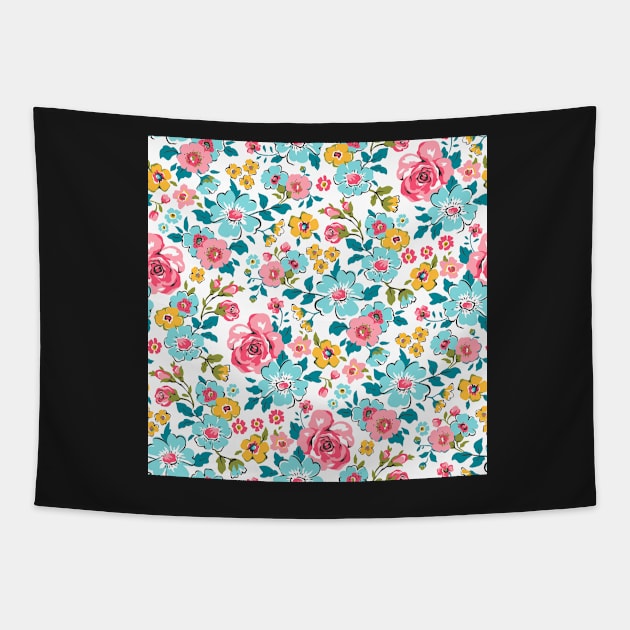 Ditsy Flowers Tapestry by CajaDesign