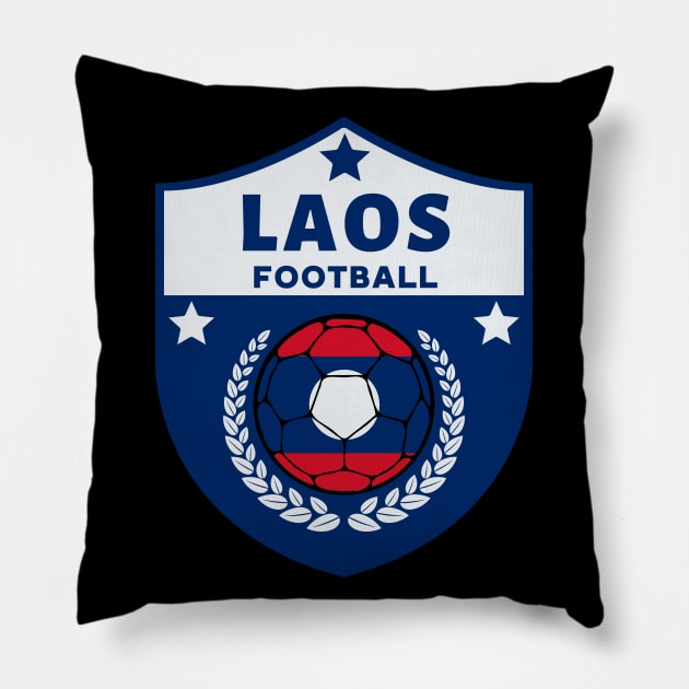 Laos Football Pillow by footballomatic