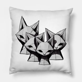 Dark abstract cats pack Pillow