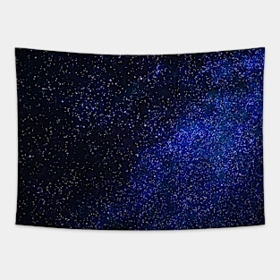 Dark Blue Night Galaxy Tapestry