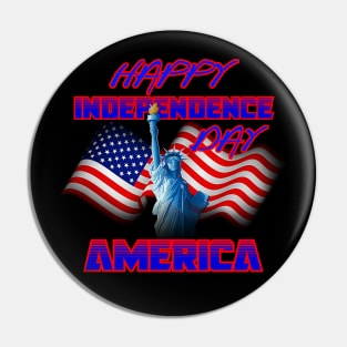Happy Independence Day America Pin