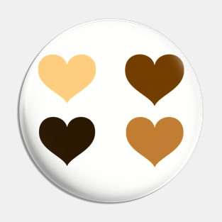 neutral skin tone hearts Pin