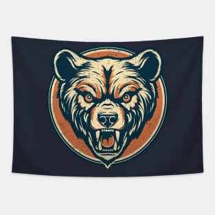 Bear Face Vintage (distressed) Tapestry