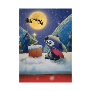 stitch Waiting for christmas gifts T-Shirt