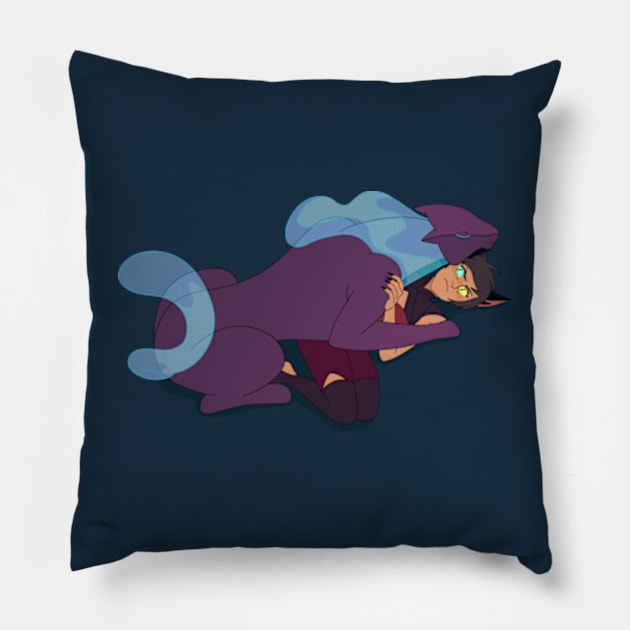 Catra and Melog Pillow by katelin1