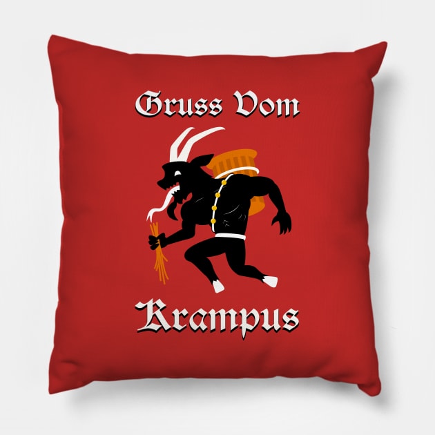 Gruss Vom Krampus Pillow by Woah_Jonny