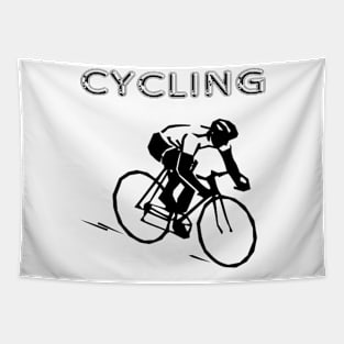 Cycling by man Tapestry