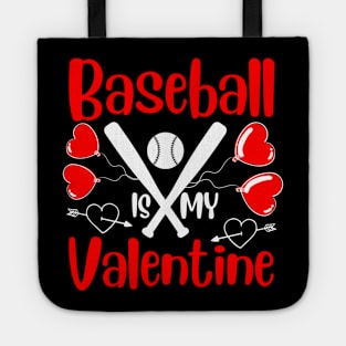 Baseball is Valentine's Day. Play ball with love design Tote