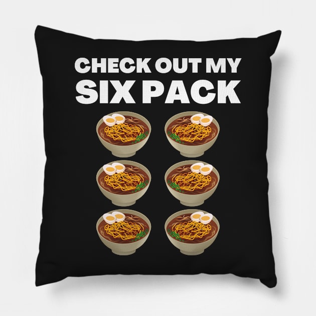 Check out my six pack ramen Pillow by AllPrintsAndArt