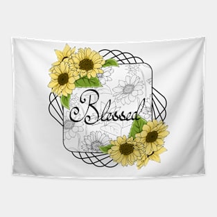 Blessed - Sunflowers Tapestry