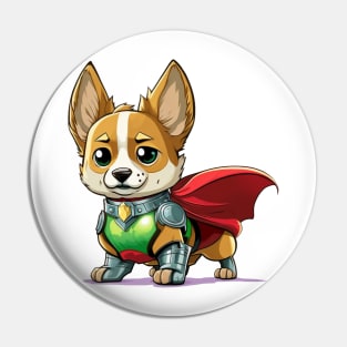 Super corgi, superhero dog Pin