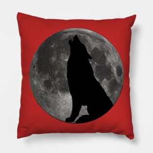 the moon night wolf Pillow